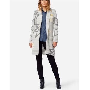 New PENDLETON Women's Gray Long Sweater Cardigan Coat Size XL